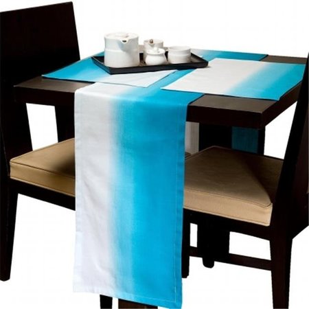 TEXTRADE INTERNATIONAL LTD Textrade RPM71501TUS 7 Piece Gradient Runner & Placemat Set; White & Blue RPM71501TUS